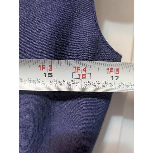 Antonio Melani Sheath Dress Blue Pleated Short Sleeves Business Cocktail Size 8 - Picture 5 of 6
